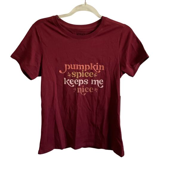 Pact Women’s Pumpkin Spice Softspun Crewneck Tee - Size Small - NEW - Picture 1 of 7